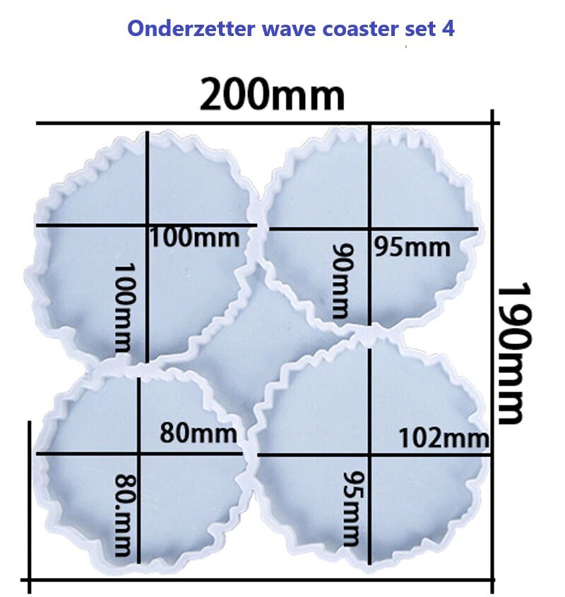 Rood munitie Lichaam Siliconen onderzetter wave coaster 4 verschillende afmetingen en houder |  Polyestergigant.nl